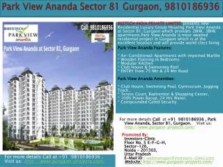 gurgaon real estate property, 9810186936 , park view anand