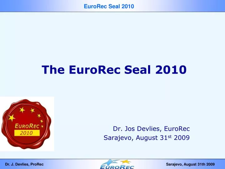 the eurorec seal 2010