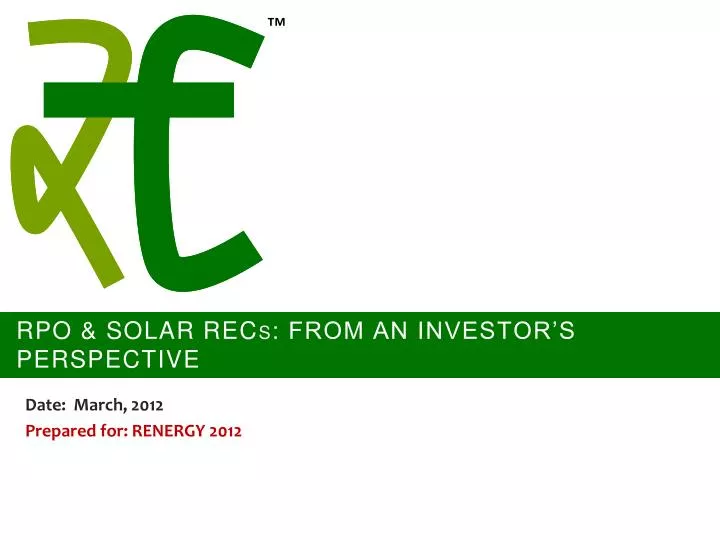 rpo solar rec s from an investor s perspective