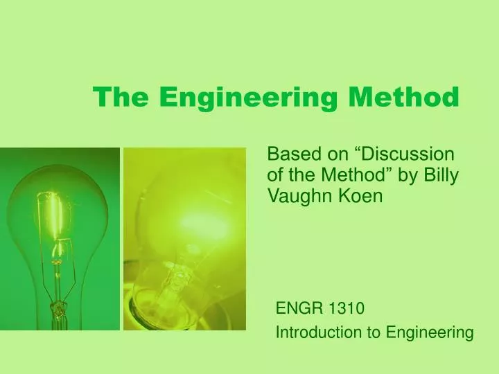 the engineering method