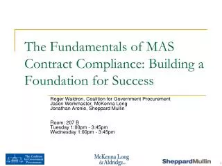 The Fundamentals of MAS Contract Compliance: Building a Foundation for Success
