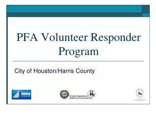 PFA Volunteer Responder Program