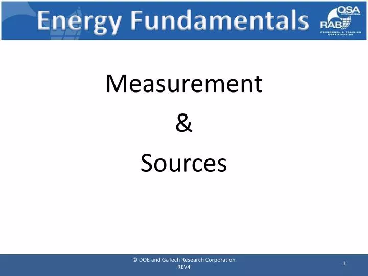 energy fundamentals