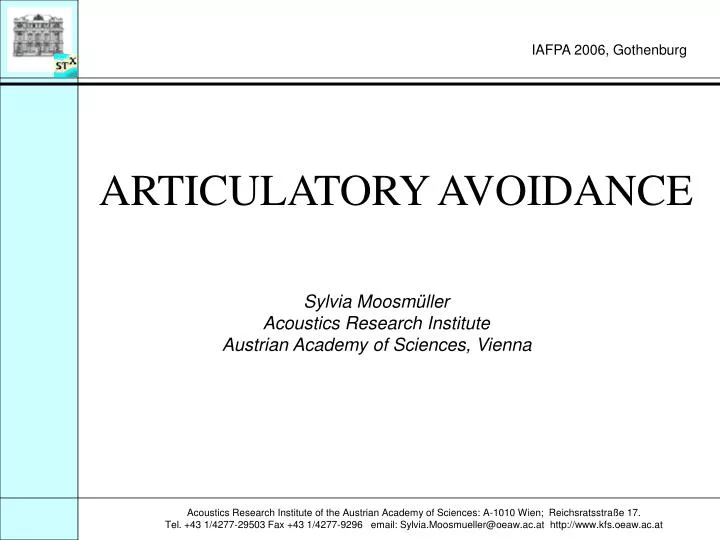 articulatory avoidance