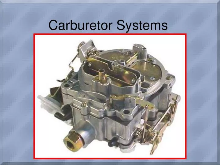 carburetor systems