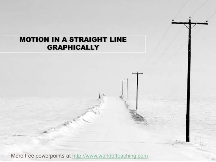 motion in a straight line graphically