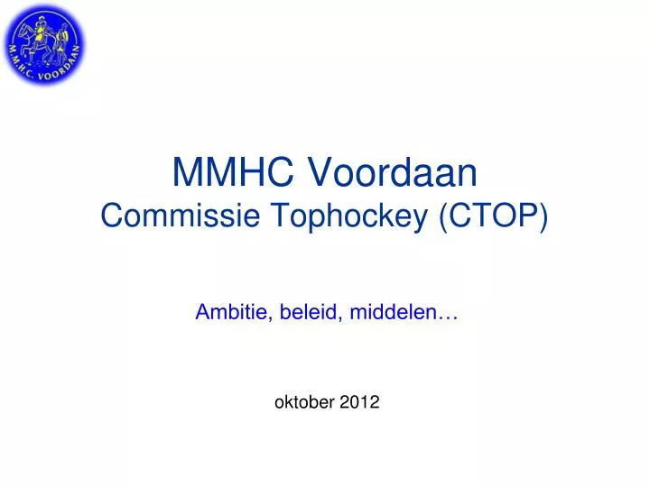 mmhc voordaan commissie tophockey ctop