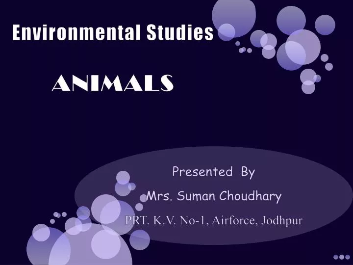environmental studies animals