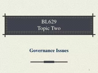 BL629 Topic Two
