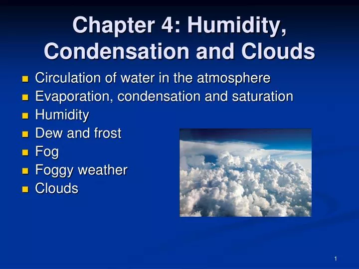 chapter 4 humidity condensation and clouds