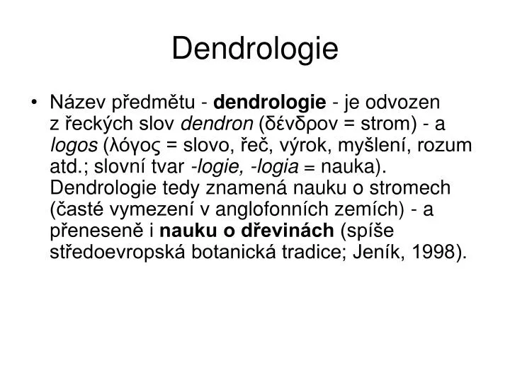 dendrologie