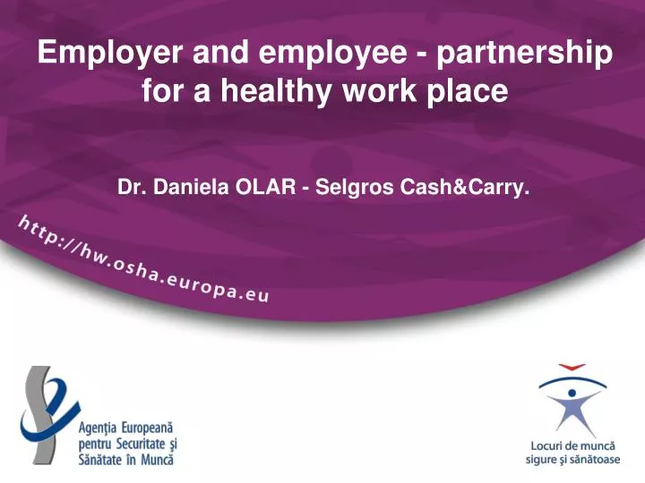 employer and employee partnership for a healthy work place