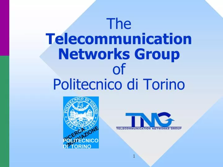the telecommunication networks group of politecnico di torino