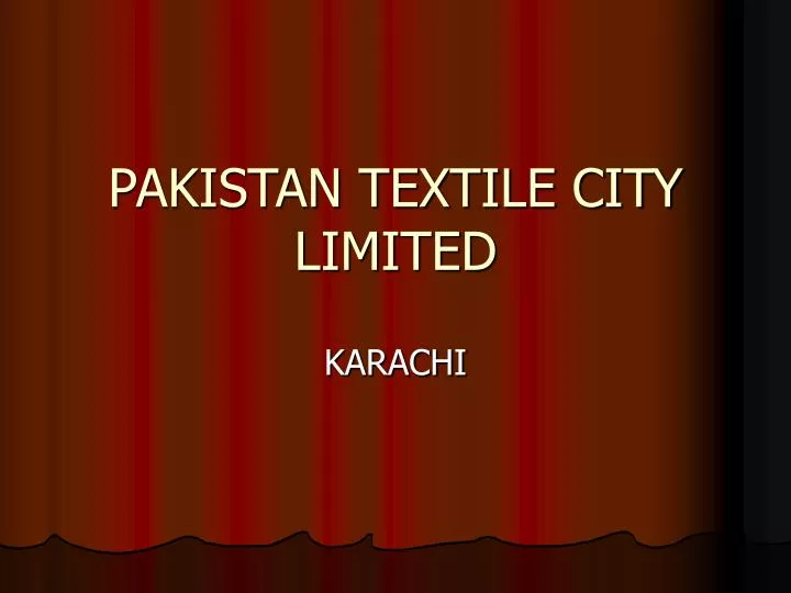 pakistan textile city limited