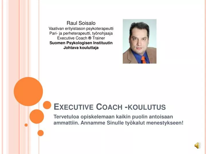 executive coach koulutus
