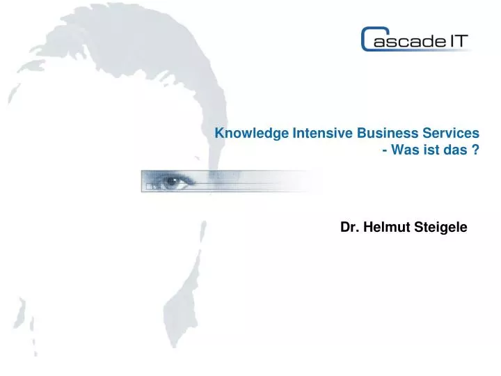 knowledge intensive business services was ist das