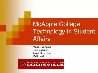 McApple College: Technology in Student Affairs