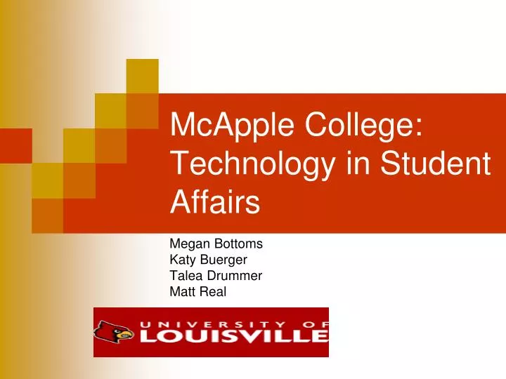 mcapple college technology in student affairs