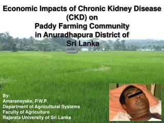 Economic Impacts of Chronic Kidney Disease (CKD) on Paddy Farming Community in Anuradhapura District of Sri Lanka