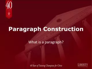 Paragraph Construction