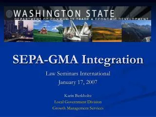 SEPA-GMA Integration