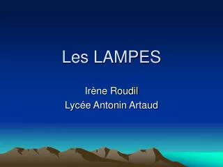les lampes