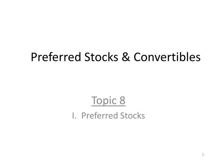 preferred stocks convertibles