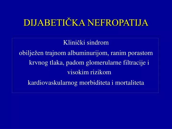 dijabeti ka nefropatija