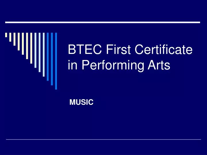 btec first certificate in performing arts