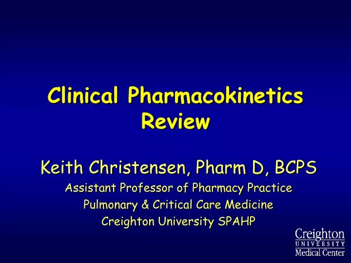 clinical pharmacokinetics review