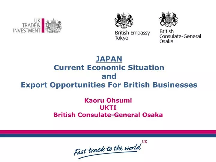 japan current economic situation and export opportunities for british businesses