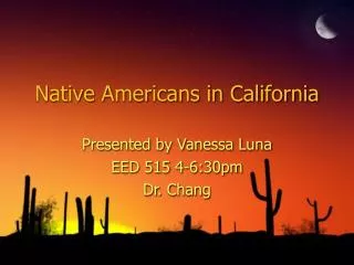 Native Americans in California