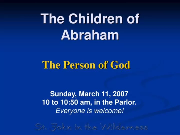 the children of abraham