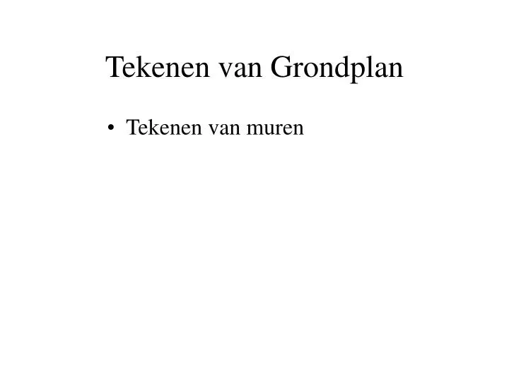 tekenen van grondplan