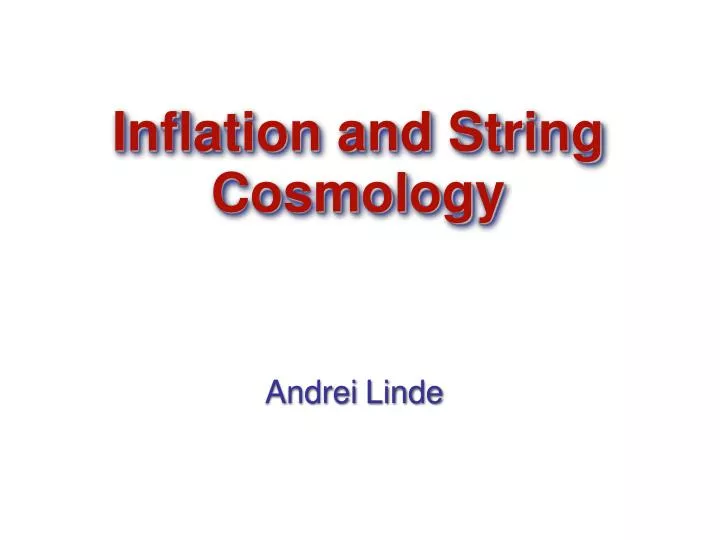inflation and string cosmology