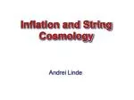 Inflation and String Cosmology - slide 1