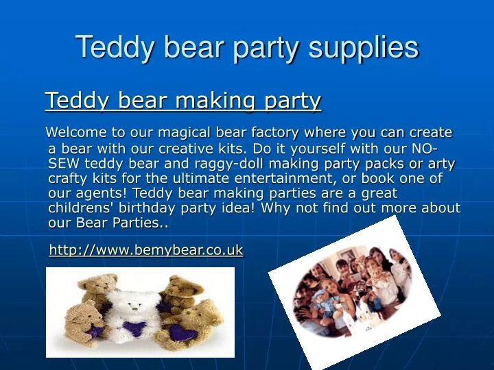 teddy bear party supplies