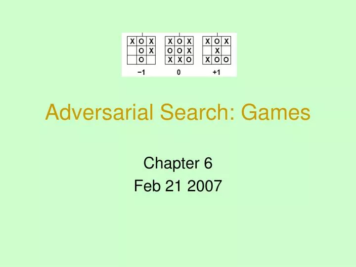 adversarial search games