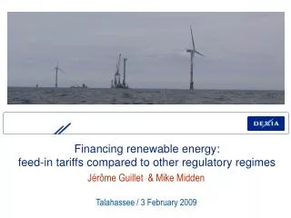 Financing renewable energy: feed-in tariffs compared to other regulatory regimes