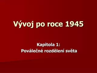 v voj po roce 1945