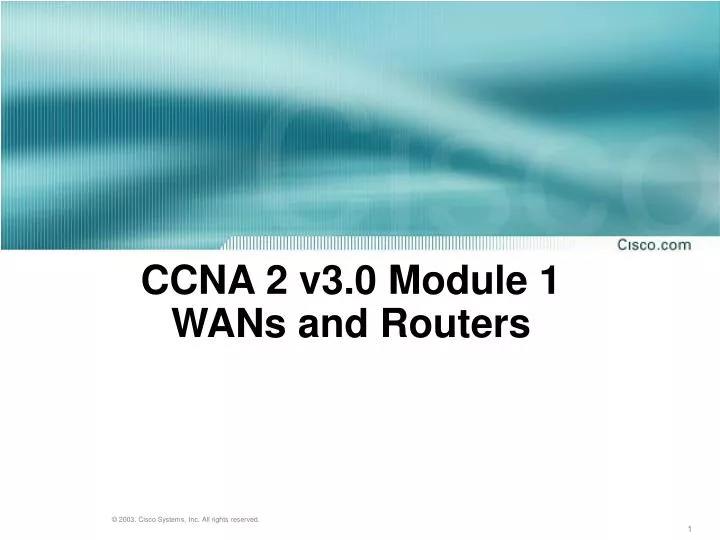 ccna 2 v3 0 module 1 wans and routers