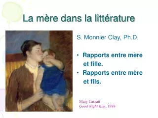 la m re dans la litt rature