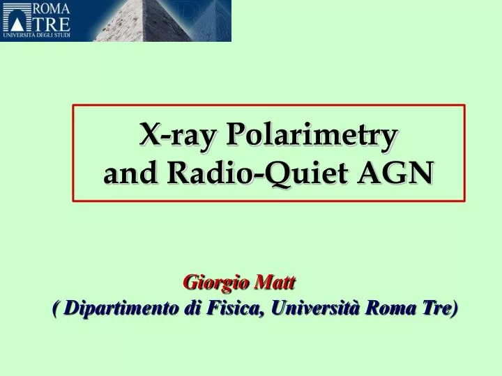 x ray polarimetry and radio quiet agn