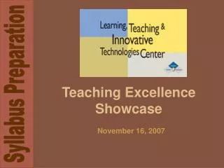 Teaching Excellence Showcase