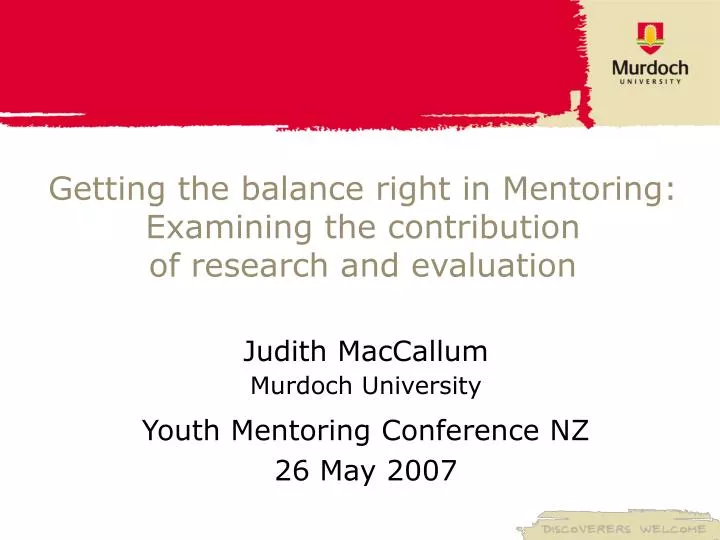 getting the balance right in mentoring examining the contribution of research and evaluation