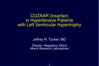 COZAAR (losartan) in Hypertensive Patients with Left Ventricular Hypertrophy