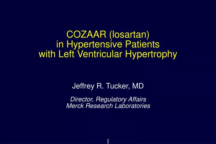 cozaar losartan in hypertensive patients with left ventricular hypertrophy