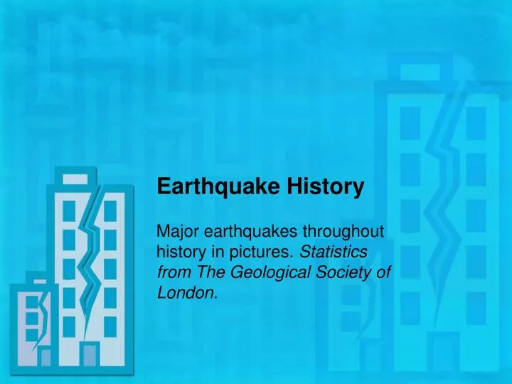 earthquake history