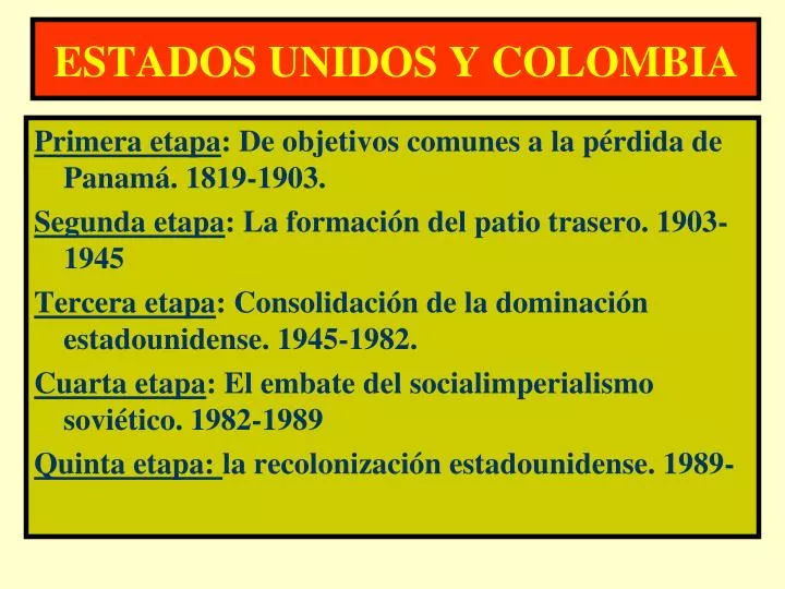 estados unidos y colombia