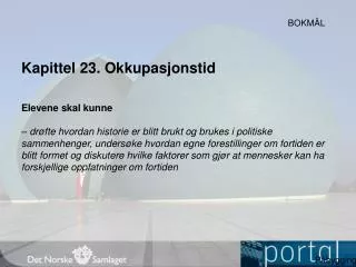kapittel 23 okkupasjonstid
